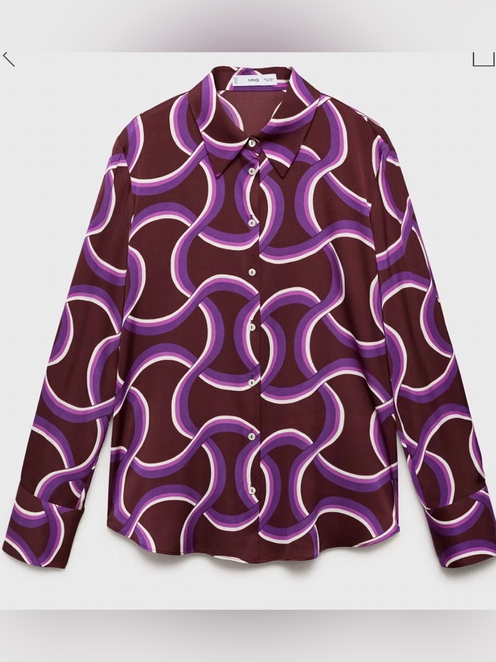 Mango Abstract Print Top